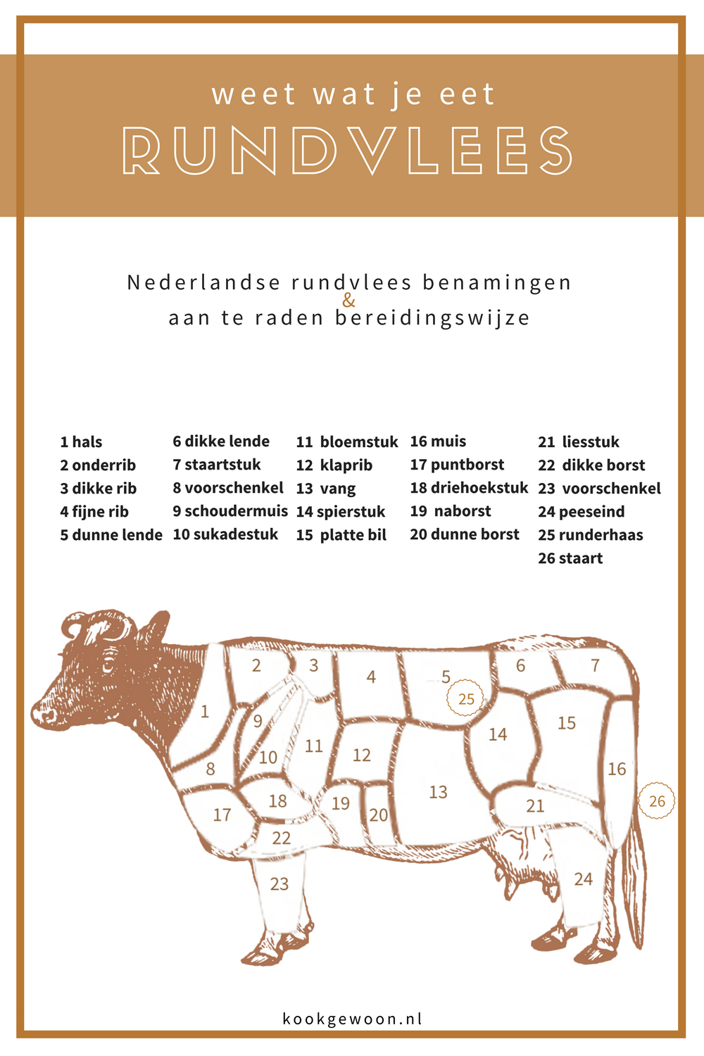 beef cut nederlandse rundvleesbenaming